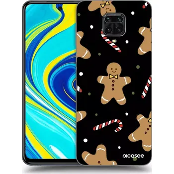 Pouzdro na mobilní telefon Picasee silikonový černý obal pro Xiaomi Redmi Note 9 Pro - Gingerbread