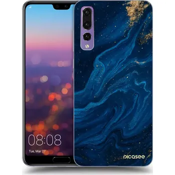 Pouzdro na mobilní telefon Picasee silikonový černý obal pro Huawei P20 Pro - Blue