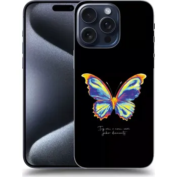 Pouzdro na mobilní telefon Picasee silikonový průhledný obal pro Apple iPhone 15 Pro Max - Diamanty Black