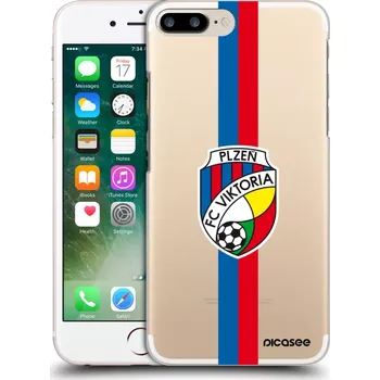 Pouzdro na mobilní telefon Picasee silikonový průhledný obal pro Apple iPhone 7 Plus - FC Viktoria Plzeň H