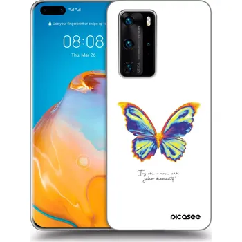 Pouzdro na mobilní telefon Picasee silikonový průhledný obal pro Huawei P40 Pro - Diamanty White