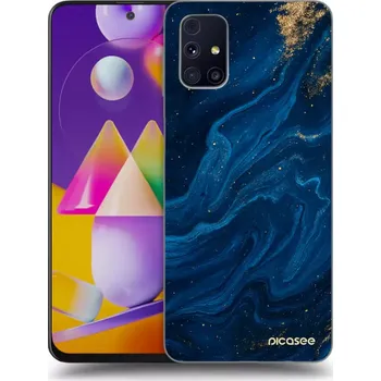 Pouzdro na mobilní telefon Picasee silikonový černý obal pro Samsung Galaxy M31s - Blue