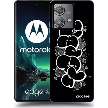 Pouzdro na mobilní telefon Picasee silikonový průhledný obal pro Motorola Edge 40 Neo - Throw UP