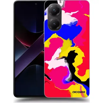 Pouzdro na mobilní telefon Picasee silikonový černý obal pro Xiaomi Poco X7 Pro 5G - Watercolor