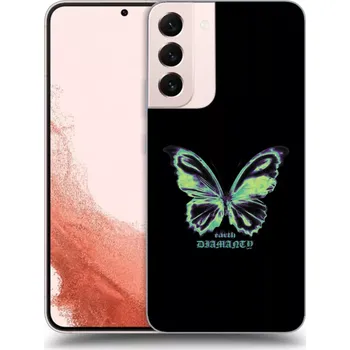 Pouzdro na mobilní telefon Picasee silikonový průhledný obal pro Samsung Galaxy S22+ 5G - Diamanty Blue