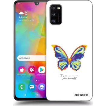 Pouzdro na mobilní telefon Picasee silikonový černý obal pro Samsung Galaxy A41 A415F - Diamanty White