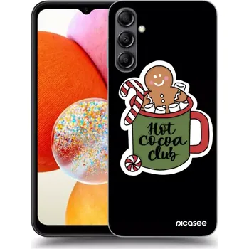 Pouzdro na mobilní telefon Picasee silikonový černý obal pro Samsung Galaxy A14 4G A145R - Hot Cocoa Club