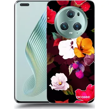 Pouzdro na mobilní telefon Picasee silikonový průhledný obal pro Honor Magic5 Pro - Flowers and Berries
