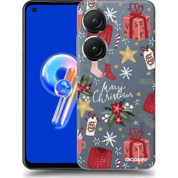 Pouzdro na mobilní telefon Picasee silikonový průhledný obal pro Asus Zenfone 9 - Christmas