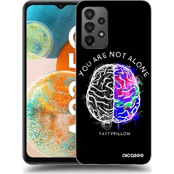 Pouzdro na mobilní telefon Picasee silikonový průhledný obal pro Samsung Galaxy A23 A235F 4G - Brain - White