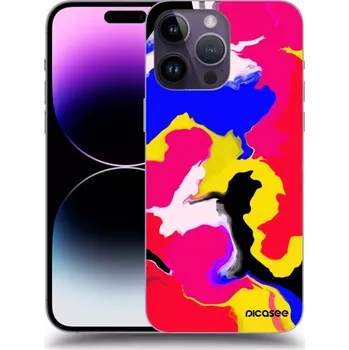 Pouzdro na mobilní telefon Picasee silikonový průhledný obal pro Apple iPhone 14 Pro Max - Watercolor