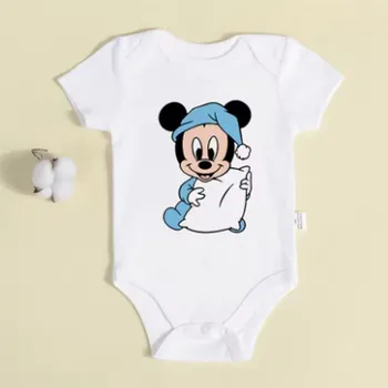 Mickey Mouse Kojenecké bílé body s roztomilou postavičkou "Mickey Mouse" Motiv: DP0207, Velikost: 18 měsíců