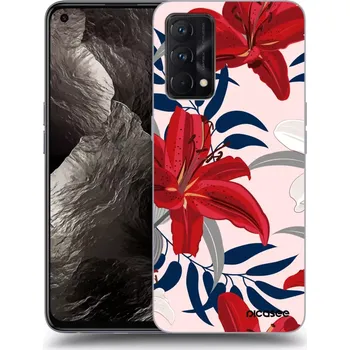 Pouzdro na mobilní telefon Picasee silikonový černý obal pro Realme GT Master Edition 5G - Red Lily