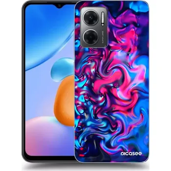 Pouzdro na mobilní telefon Picasee silikonový průhledný obal pro Xiaomi Redmi 10 5G - Redlight