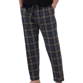 Pánské pyžamo Zelené a béžově kárované pánské pyžamové kalhoty 1P1936 zelená xxl