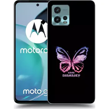 Pouzdro na mobilní telefon Picasee silikonový průhledný obal pro Motorola Moto G72 - Diamanty Purple