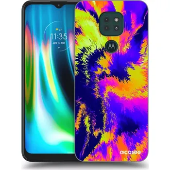 Pouzdro na mobilní telefon Picasee silikonový průhledný obal pro Motorola Moto G9 Play - Burn