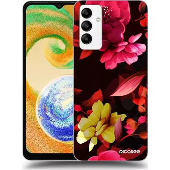 Pouzdro na mobilní telefon Picasee silikonový průhledný obal pro Samsung Galaxy A04s A047F - Dark Peonny