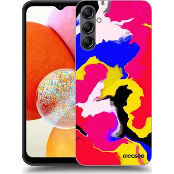 Pouzdro na mobilní telefon Picasee silikonový černý obal pro Samsung Galaxy A15 A155F 4G - Watercolor