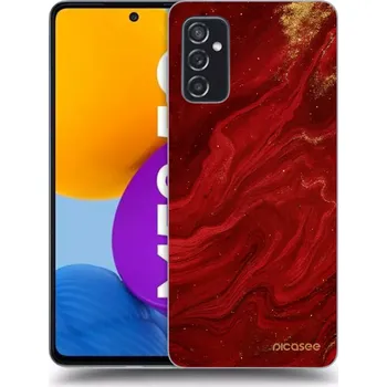 Pouzdro na mobilní telefon Picasee silikonový průhledný obal pro Samsung Galaxy M52 5G - Červená