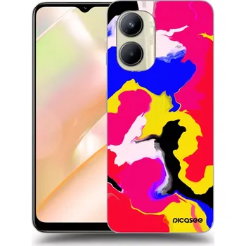 Pouzdro na mobilní telefon Picasee silikonový průhledný obal pro Realme C33 (2023) - Watercolor