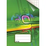 sešit 5110, A5, 10 listů, čtverečky 10x10 mm, zelený