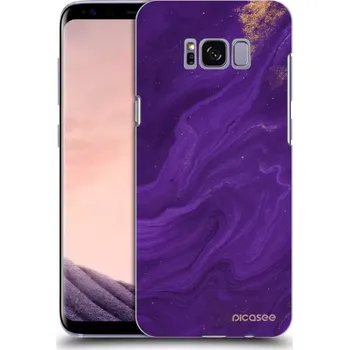 Pouzdro na mobilní telefon Picasee silikonový průhledný obal pro Samsung Galaxy S8 G950F - Fialová