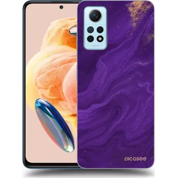 Pouzdro na mobilní telefon Picasee silikonový průhledný obal pro Xiaomi Redmi Note 12 Pro 4G - Fialová