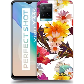 Pouzdro na mobilní telefon Picasee silikonový černý obal pro Vivo Y33s - Meadow