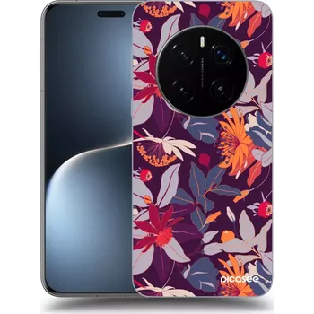 Pouzdro na mobilní telefon Picasee silikonový průhledný obal pro Honor Magic7 Pro 5G - Purple Leaf