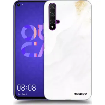 Pouzdro na mobilní telefon Picasee silikonový průhledný obal pro Huawei Nova 5T - Bílá