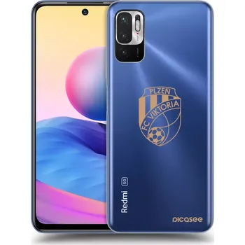 Pouzdro na mobilní telefon Picasee silikonový průhledný obal pro Xiaomi Redmi Note 10 5G - FC Viktoria Plzeň I