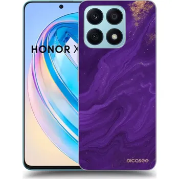 Pouzdro na mobilní telefon Picasee silikonový průhledný obal pro Honor X8a - Fialová