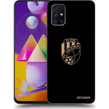 Pouzdro na mobilní telefon Picasee silikonový černý obal pro Samsung Galaxy M31s - FC Viktoria Plzeň I