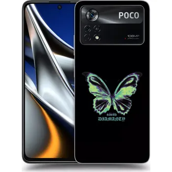 Pouzdro na mobilní telefon Picasee silikonový průhledný obal pro Xiaomi Poco X4 Pro 5G - Diamanty Blue