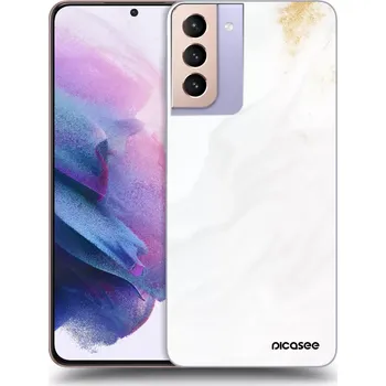 Pouzdro na mobilní telefon Picasee silikonový průhledný obal pro Samsung Galaxy S21+ 5G G996F - Bílá
