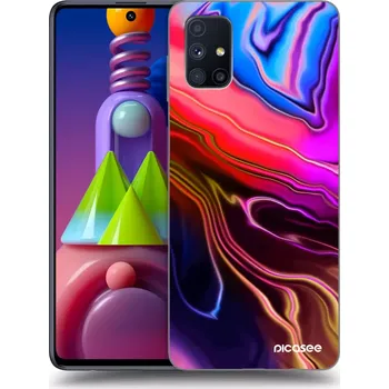 Pouzdro na mobilní telefon Picasee silikonový průhledný obal pro Samsung Galaxy M51 M515F - Electric