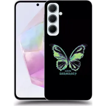 Pouzdro na mobilní telefon Picasee silikonový průhledný obal pro Samsung Galaxy A35 5G A356B - Diamanty Blue