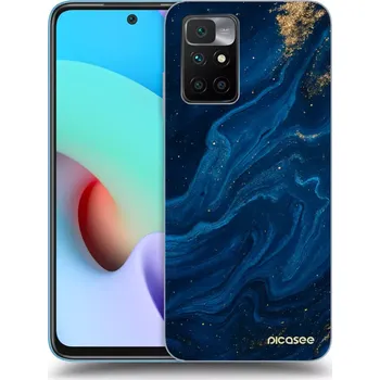 Pouzdro na mobilní telefon Picasee silikonový průhledný obal pro Xiaomi Redmi 10 - Blue