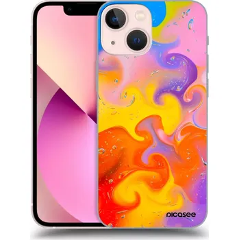 Pouzdro na mobilní telefon Picasee silikonový průhledný obal pro Apple iPhone 13 mini - Bubbles