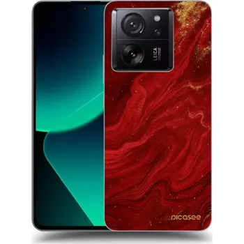 Pouzdro na mobilní telefon Picasee silikonový průhledný obal pro Xiaomi 13T Pro - Červená