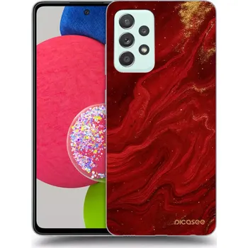 Pouzdro na mobilní telefon Picasee silikonový průhledný obal pro Samsung Galaxy A73 5G - Červená
