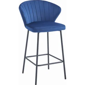 Barová židle Barová židle GATTA sametová granátová (černé nohy)