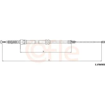 Lanko parkovací brzdy Lanovod parkovací brzdy COFLE 92.1.VK001