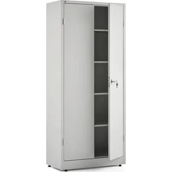 Šatní skříň Kovová skříň SENSE, 1800x800x400 mm, šedá