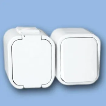 vypínač Zásuvka s vypínačem IP-44 hnědá