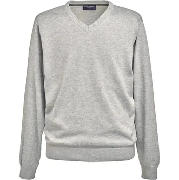 Pánské oblečení Brook Taverner Boston Pánský svetr BR7818 Silver XXL