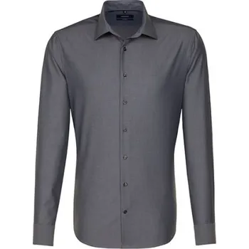 Pánská košile Seidensticker Pánská popelínová košile SN021000 Grey Melange 38