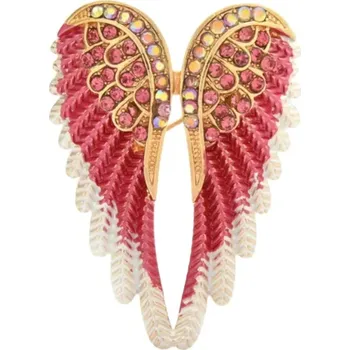 Brož Amparo Miranda® Brož Andělská křídla AM762, Barva Červená