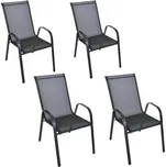 Zahradní křesla TAVERNO set 4 ks, černé